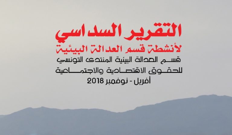 Rapport semestriel: Département justice environnementale